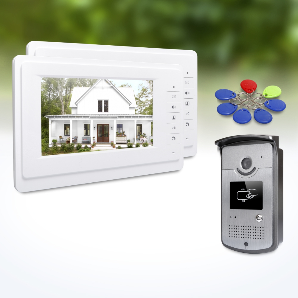 Home Security Monitoring System - 1 buitencamera 2 binnenmonitoren 7 inch