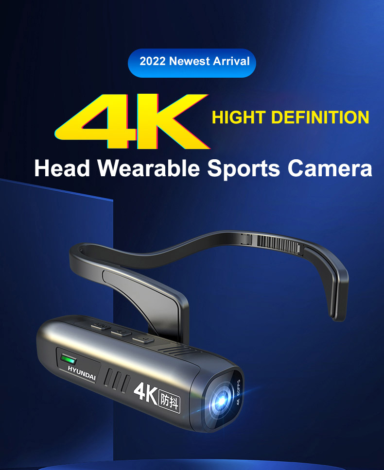 Home Security Recorder - Smart Outdoor Sport 5K Hoofd Wearable