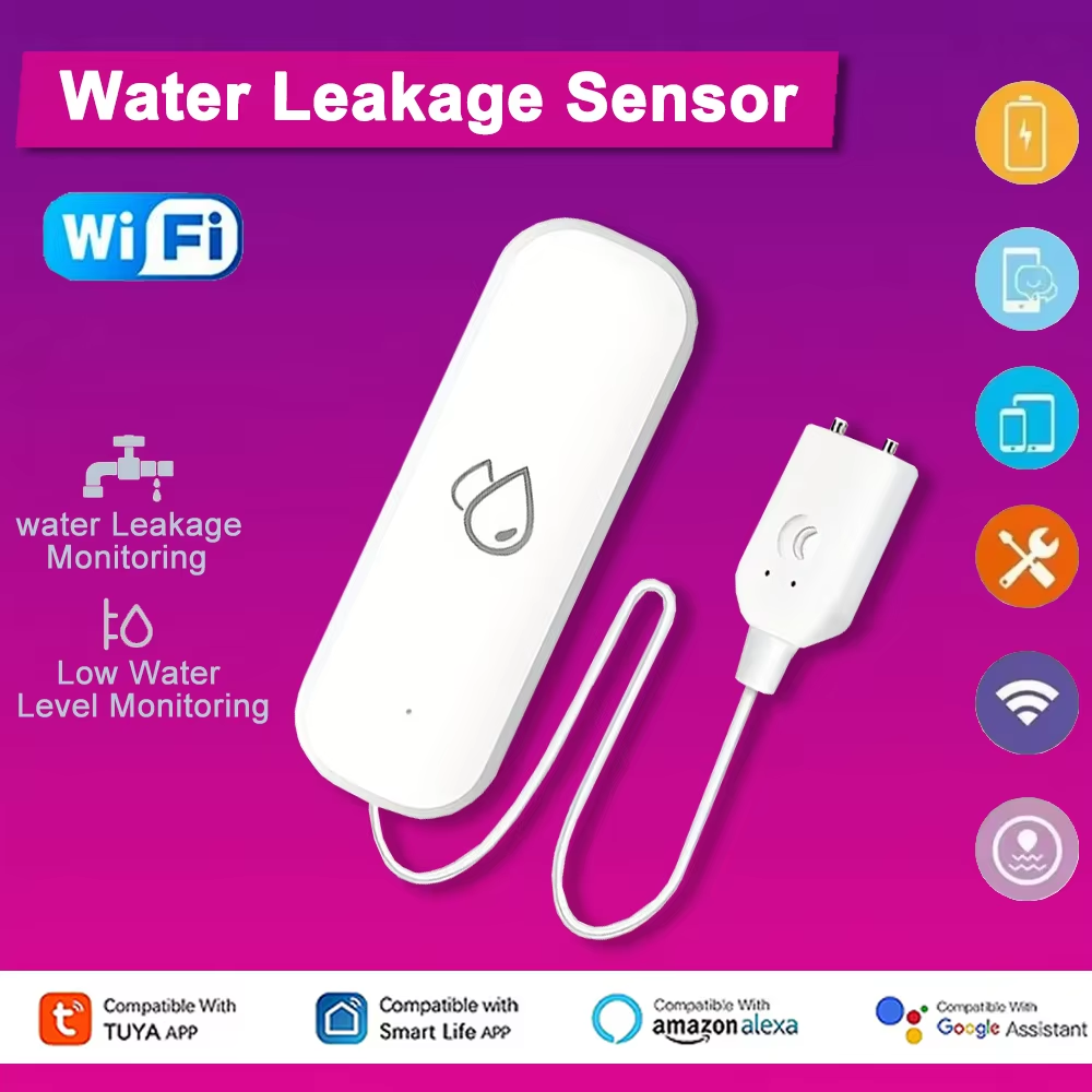 Home Security Monitoring - Tuya WiFi Waterlekkage Alarmsensor Smart Home