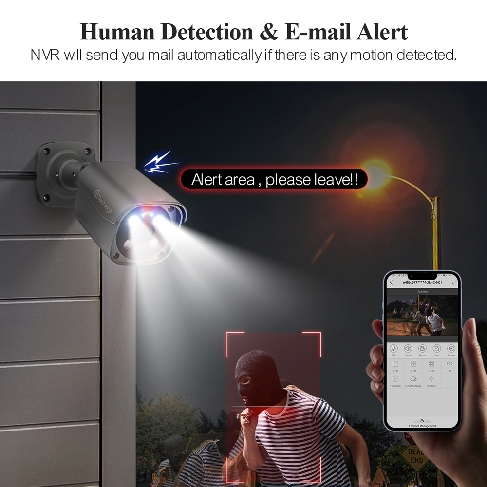 Techage H.265 8CH 5MP 8MP 4K P - Home Security Monitoring System recensie en prijs