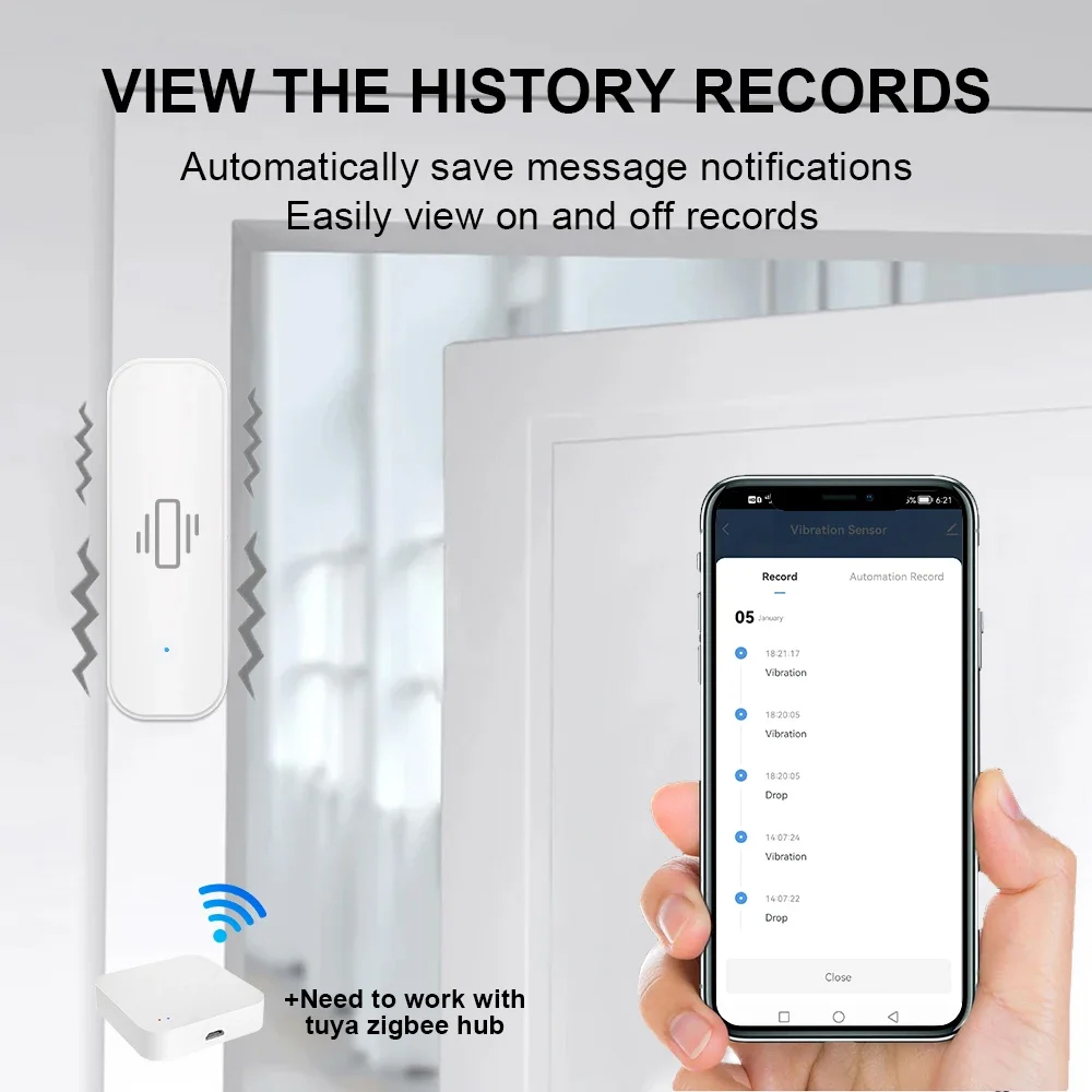 Smart ZigBee Trillingssensor A - Home Security Monitoring recensie en prijs