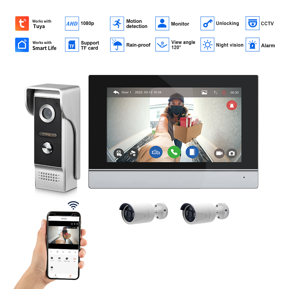 7Inch IPS Scherm 2MP Tuya Afst - Home Security Recorder recensie en prijs