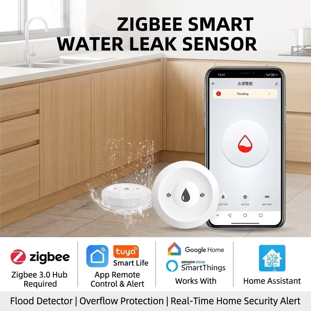 ZigBee 3.0 Slimme Waterleksens - Home Security Home Assistant recensie en prijs
