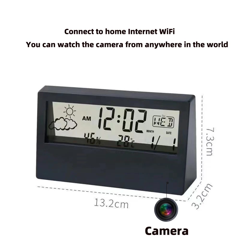 4K WiFi Klokcamera met bewegin - Home Security Recorder recensie en prijs